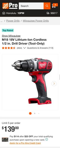 Milwaukee M18 Cordless 1/2 in. Drill Driver