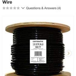 Cerrowire 
500 ft. 1/0 Gauge Black Stranded Copper THHN Wire