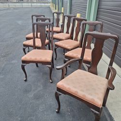 8 Wood Dining Room Chairs  Very Sturdy Minor Scratches $10 Each