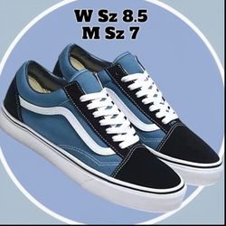Unisex Vans Sneakers - Blue, Navy & White M 7 / W 8.5