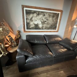  Large Genuine Leather Sofa