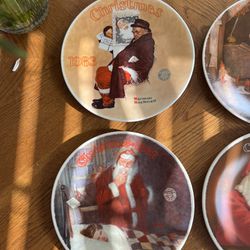 Norman Rockwell Plates * Christmas *