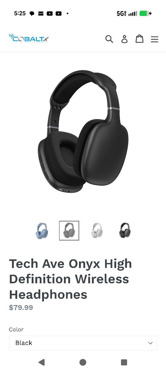 Tech Ave ONYX High Def Headphones
