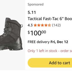 10.5 5.11 Tactical Fast-tac 6” Work Boots