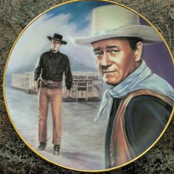 Showdown With Laredo Angel & The Badman John Wayne Quirt Evans Collector Plate