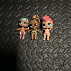 Three lol dolls