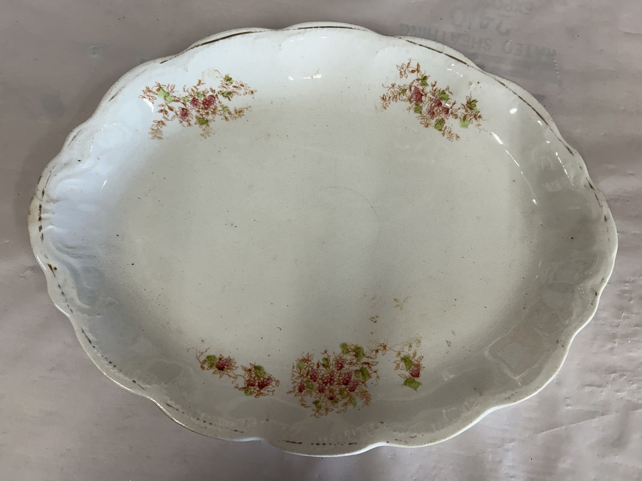 Vintage Porcelain Serving Platter/Early 1900’s