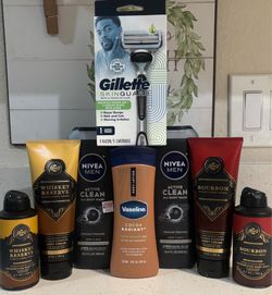 Men's Grooming Bundle – Gillette, Nivea, Vaseline, Bath & Body Works