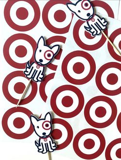 Target Theme Party Stickers / Party Favor Labels / Target Name Tag Stickers