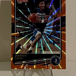 2020-21 Donruss JARRETT CULVER Orange Laser #52 Minnesota Timberwolves