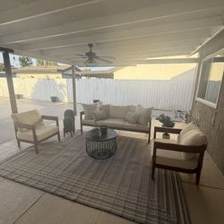 Outdoor Patio Set- Outdoor Furniture- Farmhouse- Sofa- Chairs 