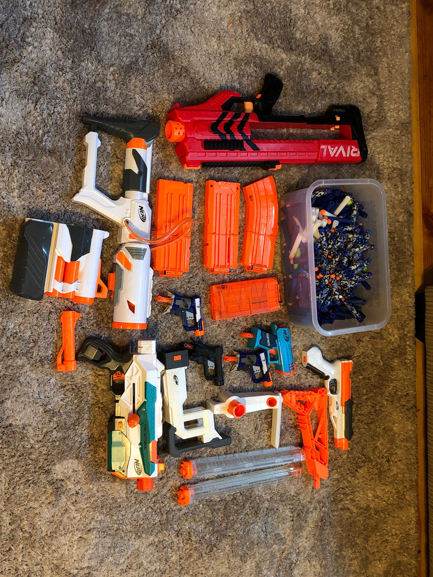 Lot of nerf guns and bullets