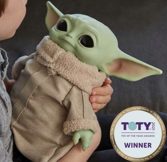 Mattel Star Wars Baby Yoda Grogu The Child Plush Toy, 11-inch Character Figure with Soft Body.