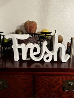Fresh Metal Sign Tabletop Decor
