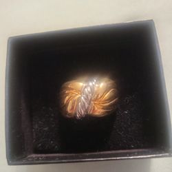 Technibond Gold Over Sterling Silver, Size 8