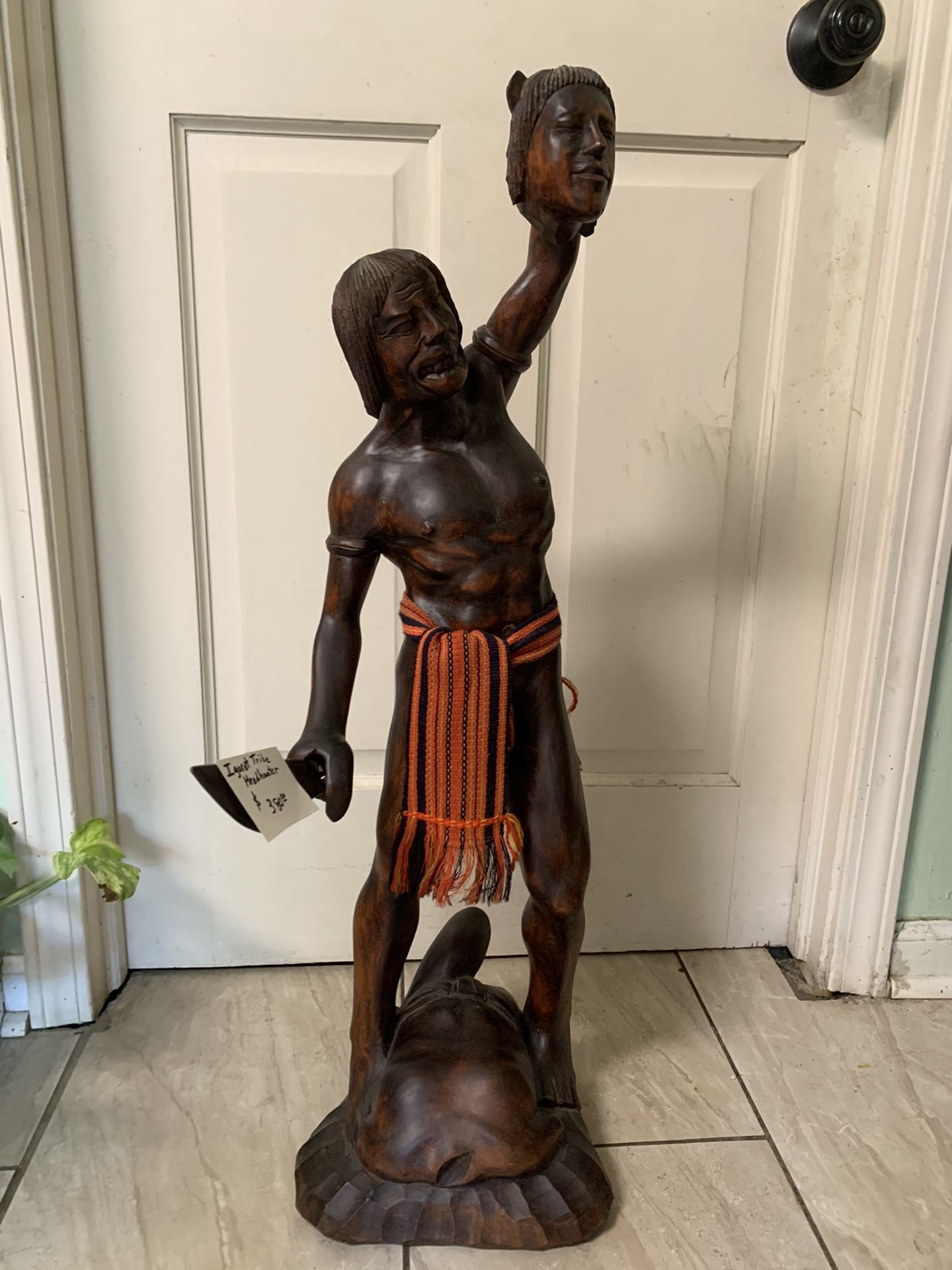 Igorot Tribe Headhunter Sculpture