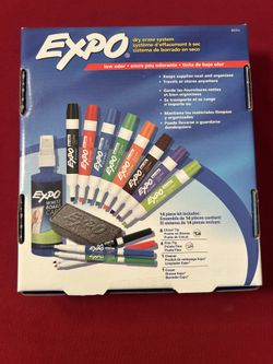 EXPO 14 Piece Kit Dry Erase System Low Odor NEW Sealed Box