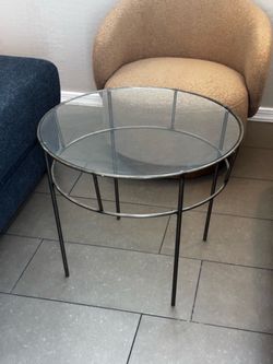 Metallic Glass Coffee Table