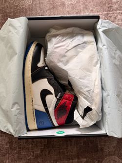 DS Air Jordan 1 High OG x Fragmnt x Union “Varsity Red” Size 9.5