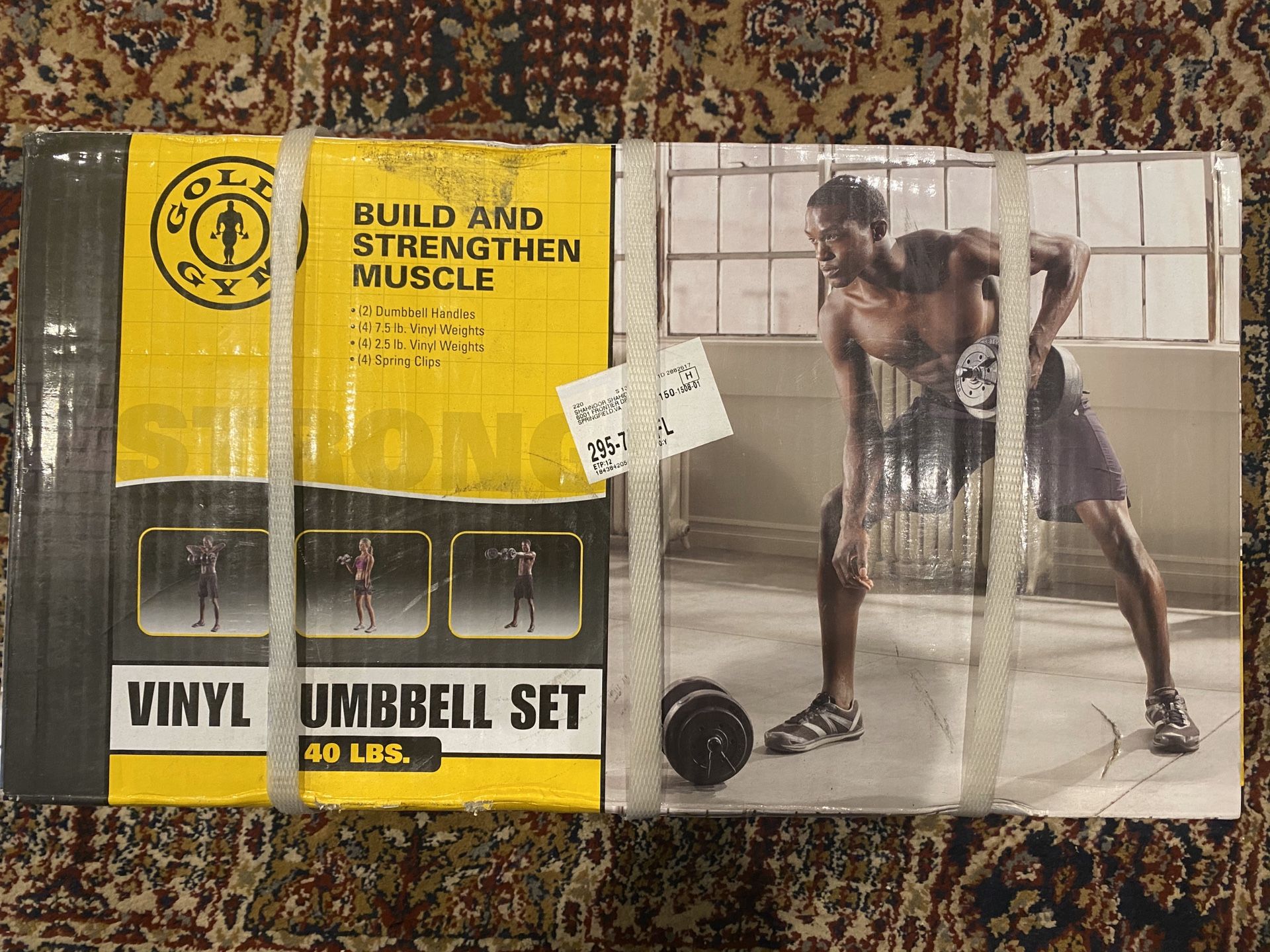 Gold's Gym Vinyl Dumbbells Pair Weight Set, 1 Inch, adjustable 40 lbs total, BRAND NEW