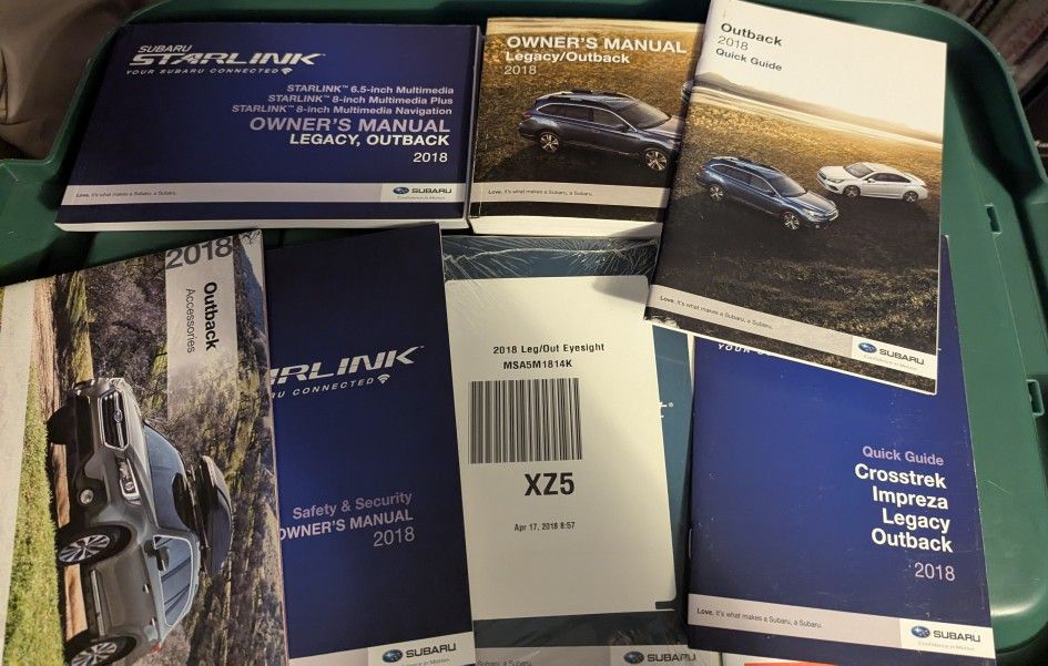 2018 Subaru Outback / Legacy manual set in leather case