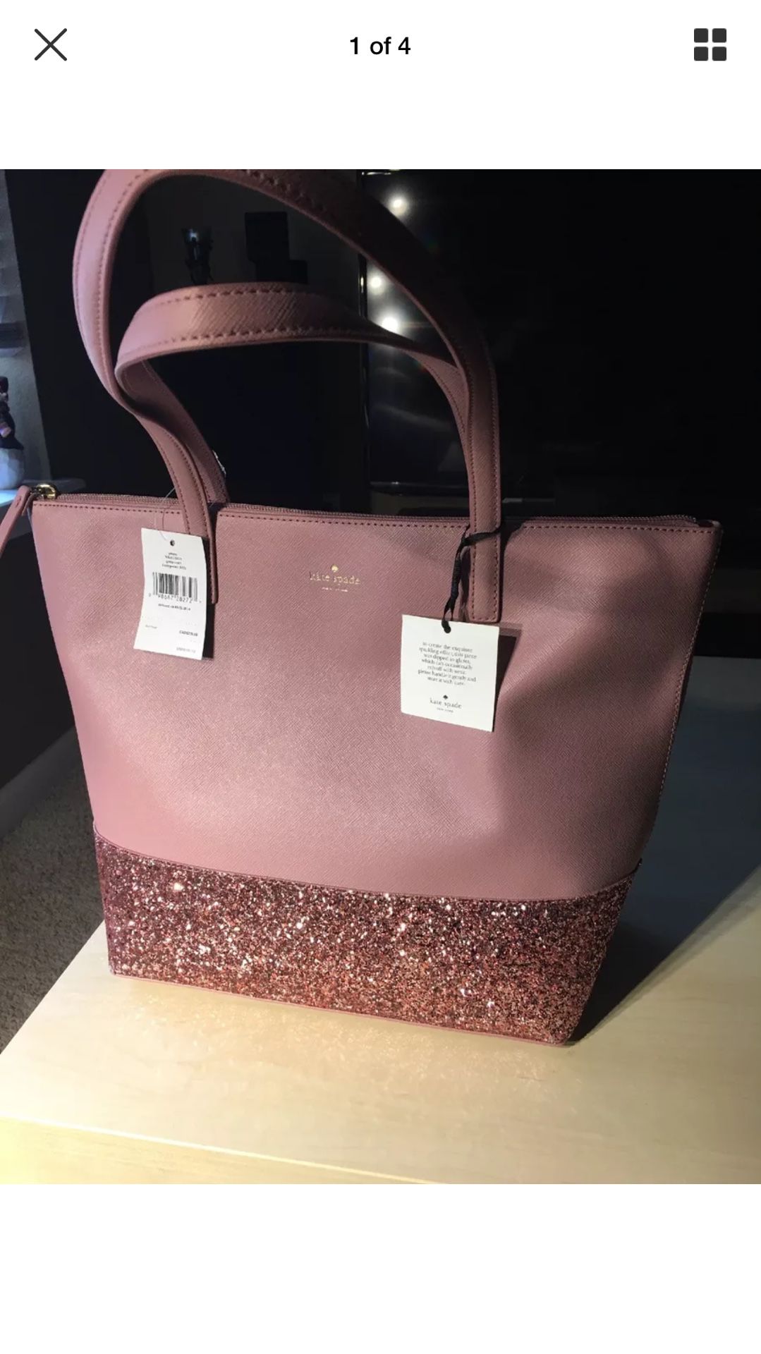 Kate Spade Penny Greta Court Glitter Handbag Purse Dusty Peony Rose Large  Pink for Sale in Denver, CO - OfferUp
