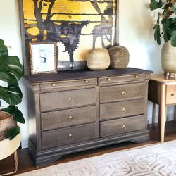 Pottery Barn Inspired Neutral Wood Dresser