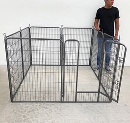Brand New $115 Dog 8-Panel Playpen, Each Panel 40” Tall X 32” Wide Heavy Duty Pet Exercise Fence Crate Kennel Gate 