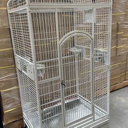 X-Large Open Dome Top Parrot Bird Cage With Wheels 