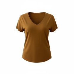 LULULEMON Gold Spice  Colored Love Tee V-Neck Short Sleeve Shirt Women’s Size XL