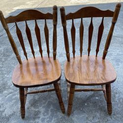 2 Wooden Chairs