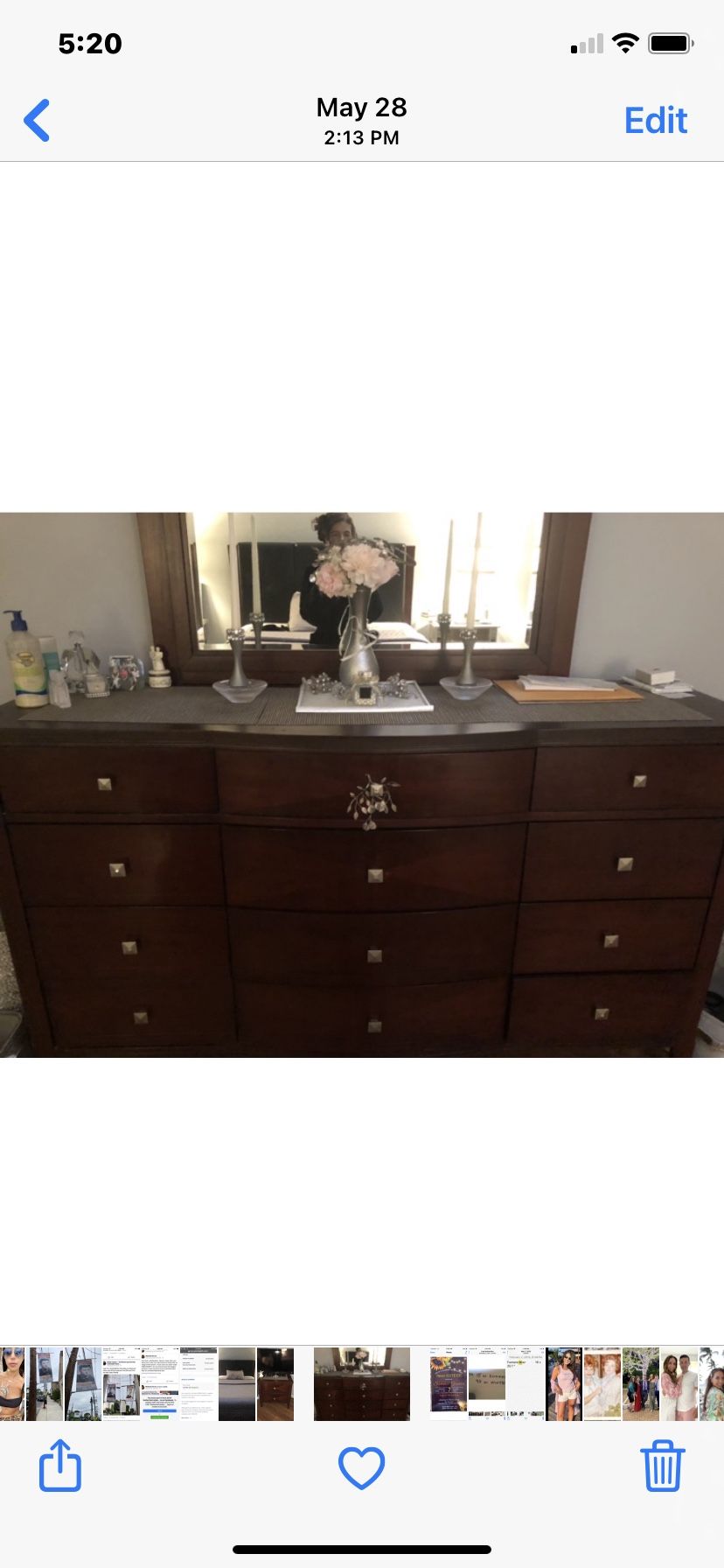 Bedroom Set Cherry Wood/ Espresso