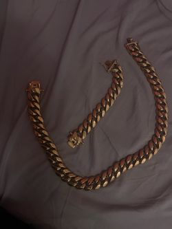 Rose gold Cuban chain