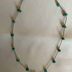 Sterling Silver/genuine Turquoise Necklace
