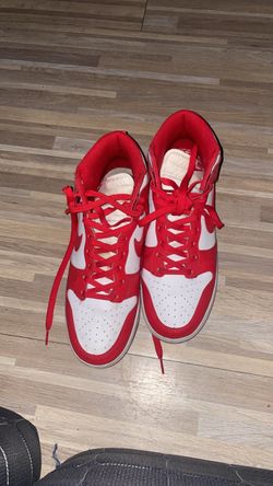 Nike Dunk High Red and White Sneakers