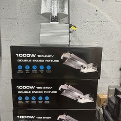 ECO Farm 1000W Dimmable HPS Grow Light Kit Double Ended 97% Reflective Hydroponic Fixture