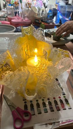 Apoxy recin center center piece with 4 coasters