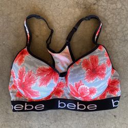 Bebe Sports Bra Sz M L Like New 