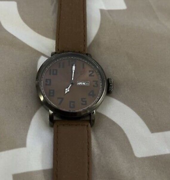 Invicta Men's Vintage Brown Dial Brown Genuine Leather Watch
