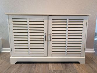Target Threshold Shuttered Door TV Stand, White, 45" Wide