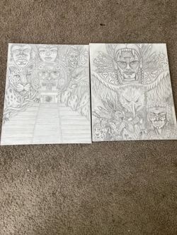 Aztec canvas artwork