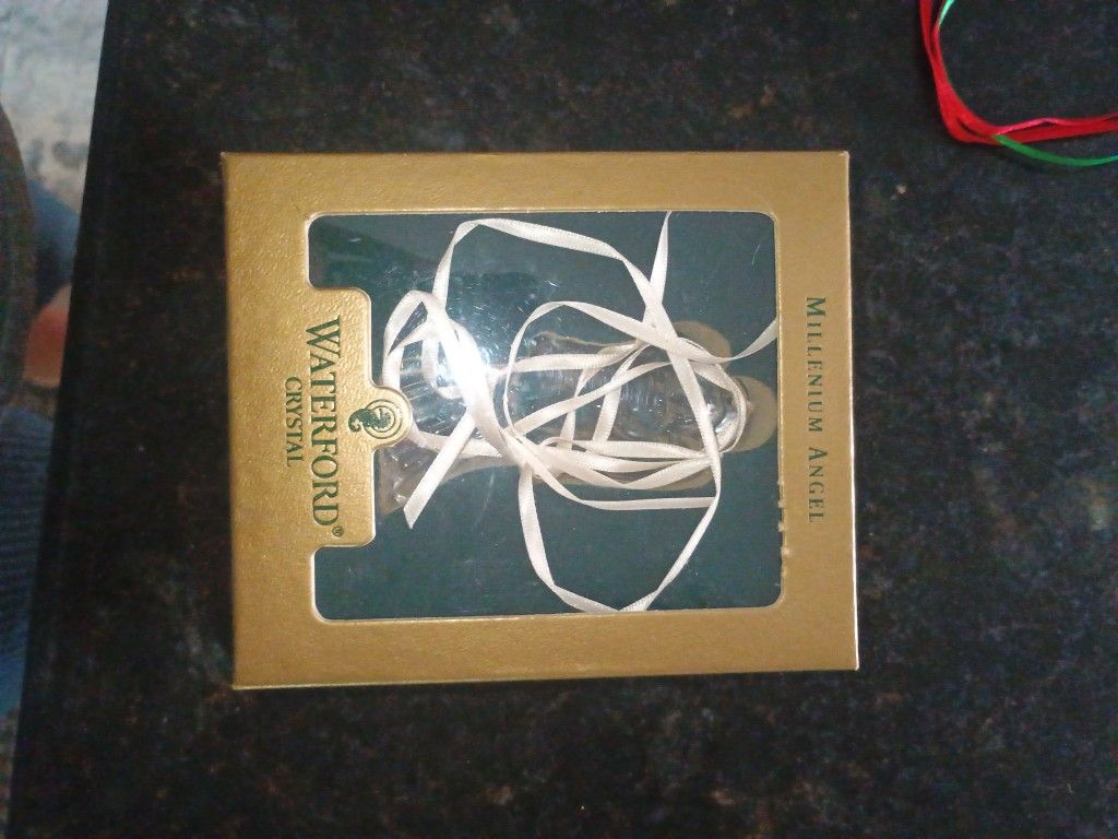 Waterford Crystal Millennium Angel Ornament in Original Box