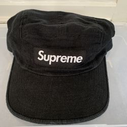Used Supreme Camp Cap “Linen” (Black)