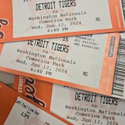4 Detroit Tigers Tickets for Wednesday, June 12