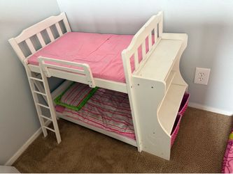 Wood doll bunk bed