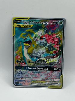 Non TCG Pokemon Lapras & Shaymin Gx Tag Team Fan Art Card