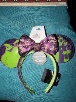 Disney Oogie BoogieBash 2025Glow in the dark Minnie Ears Headband L/XL Nightmare
