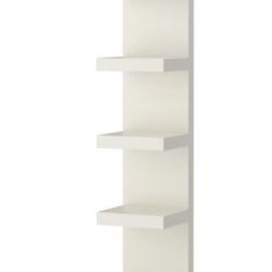 White ikea floating book shelf 11 3/4x 74 3/4x