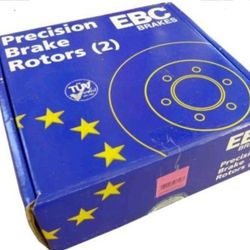 EBC Slotted, Black Anodized Brake Rotors (2) USR 1511-Black