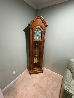 Temple Arched Top Wood Grandfather Clock